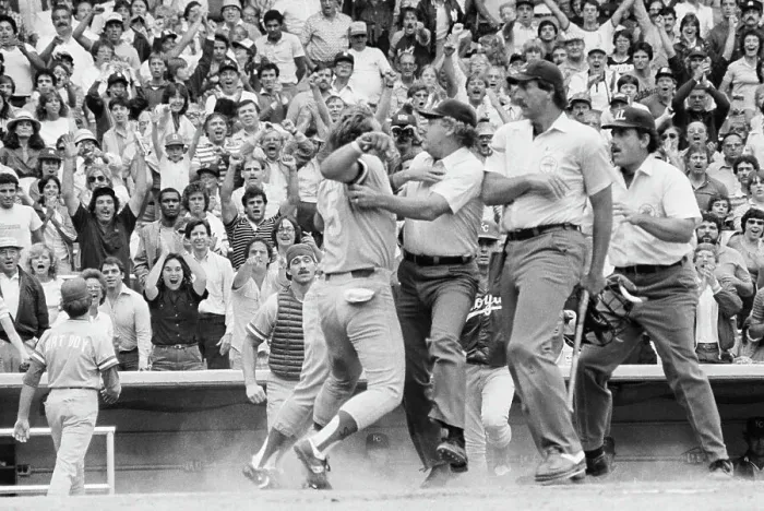 Framed Print : George Brett Arguing with Umpires Framed Print : George Brett Arguing with Umpires