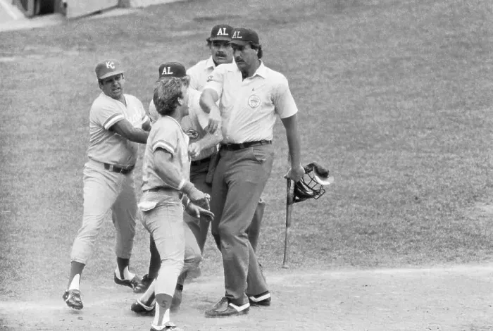 Framed Print : George Brett and Tim McClelland Arguing Framed Print : George Brett and Tim McClelland Arguing