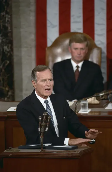 Framed Print : George Bush Addressing Congress Framed Print : George Bush Addressing Congress