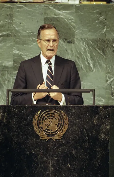 Framed Print : George Bush Addressing General Assembly Framed Print : George Bush Addressing General Assembly