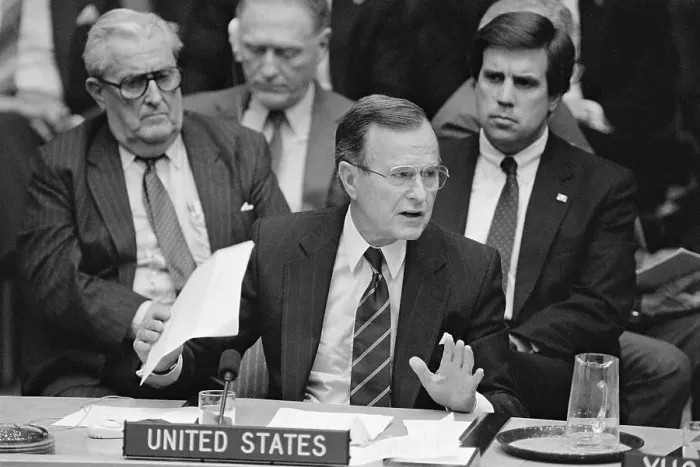 Framed Print : George Bush Addressing Security Council Framed Print : George Bush Addressing Security Council