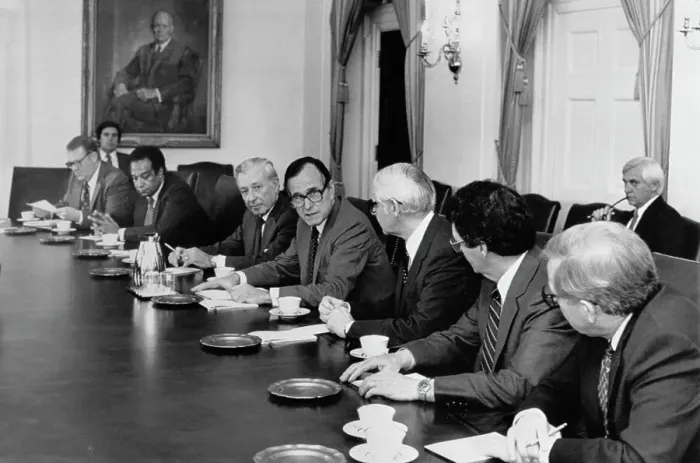 Framed Print : George Bush and Cabinet Members Framed Print : George Bush and Cabinet Members