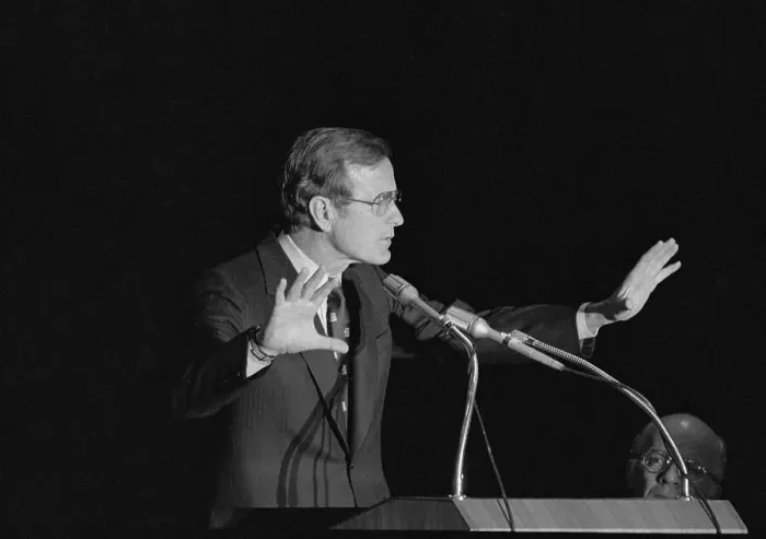Framed Print : George Bush Making an Address