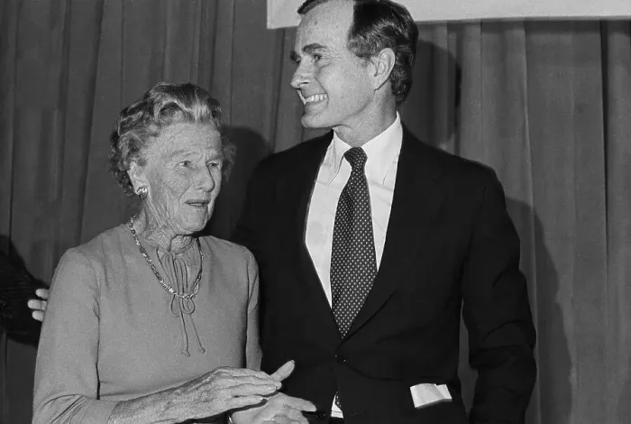 Framed Print : George Bush with His Mother Framed Print : George Bush with His Mother