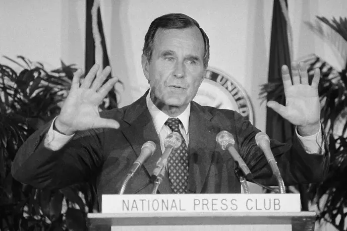 Framed Print : George Bush at National Press Club Framed Print : George Bush at National Press Club