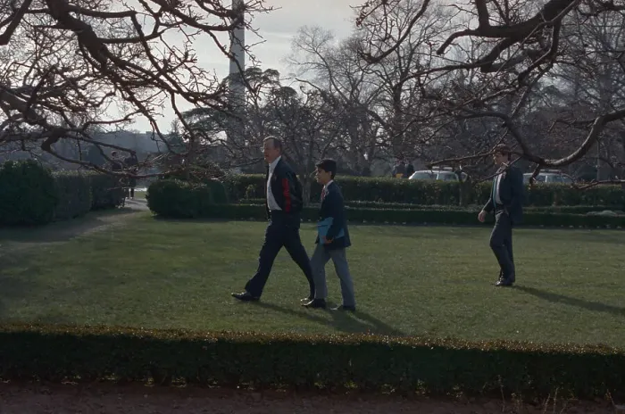 Framed Print : George Bush Strolling in Rose Garden with Grandson Framed Print : George Bush Strolling in Rose Garden with Grandson