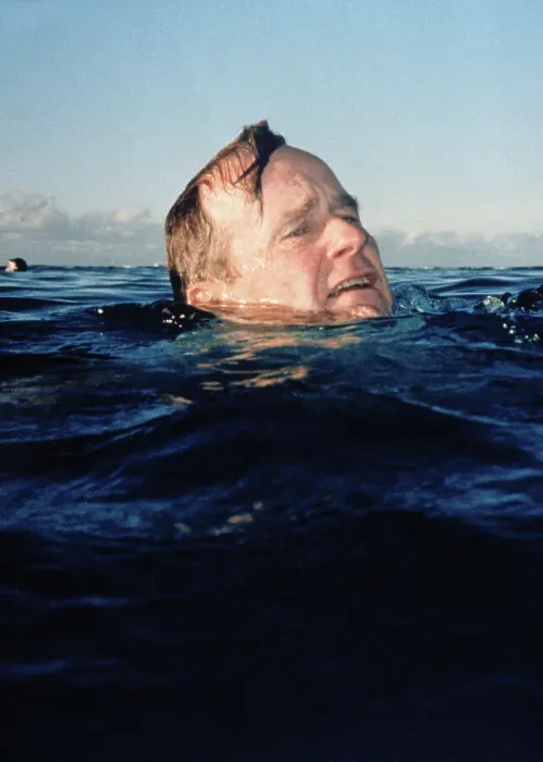 Framed Print : George Bush Swimming Framed Print : George Bush Swimming