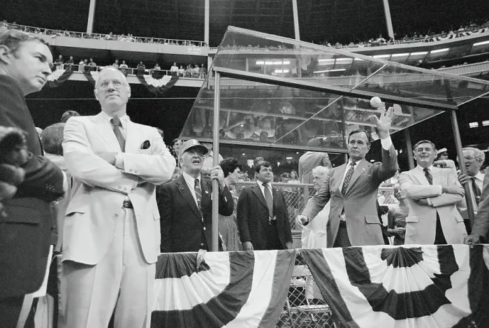Framed Print : George Bush Throwing a Baseball Framed Print : George Bush Throwing a Baseball