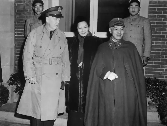Framed Print : George C Marshall with Chiang Kai-Shek and Wife Framed Print : George C Marshall with Chiang Kai-Shek and Wife