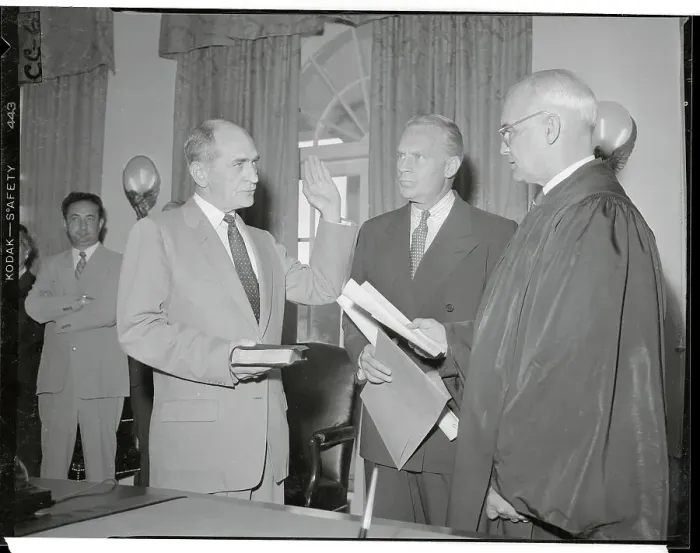 Framed Print : George C. McConnaughey Being Sworn In Framed Print : George C. McConnaughey Being Sworn In