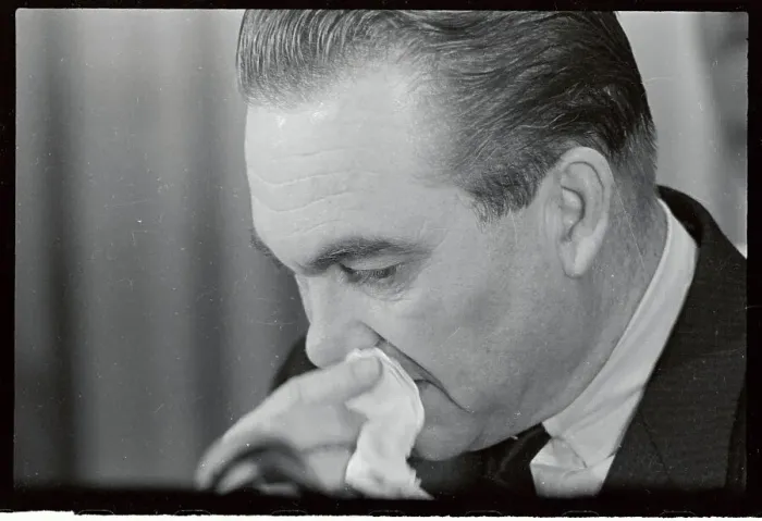 : George C. Wallace in Pensive Mood : George C. Wallace in Pensive Mood