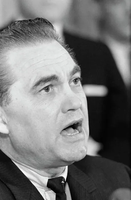 : George C. Wallace Speaking at Press Conference : George C. Wallace Speaking at Press Conference