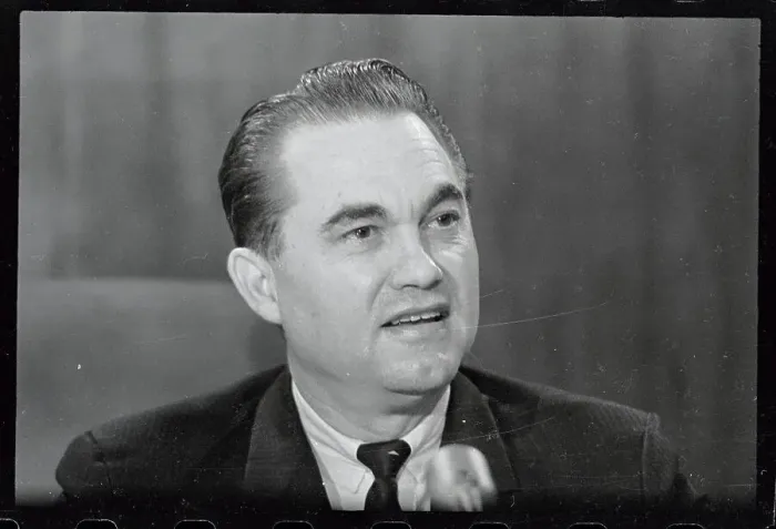 : George C. Wallace Speaking on Set : George C. Wallace Speaking on Set