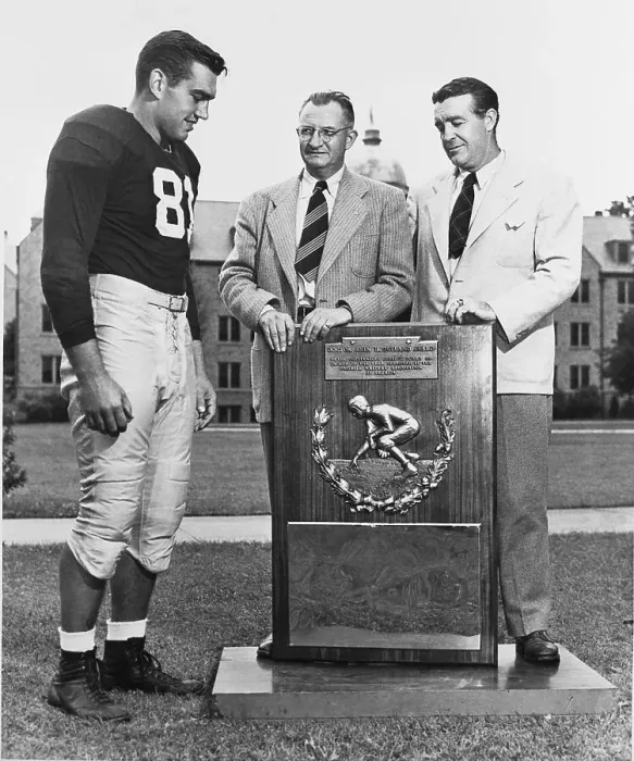 Framed Print : George Connor Receiving Football Award Framed Print : George Connor Receiving Football Award