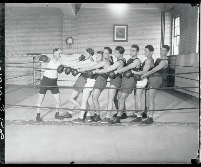 Framed Print : George Decker Training His Boxing Team Framed Print : George Decker Training His Boxing Team