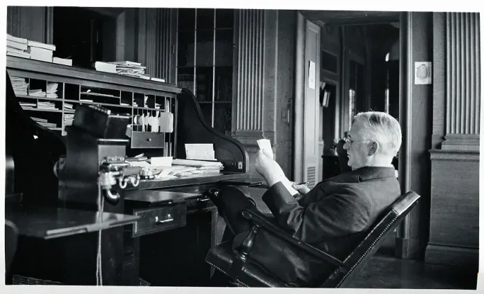 Framed Print : George Eastman Seated at His Desk Framed Print : George Eastman Seated at His Desk