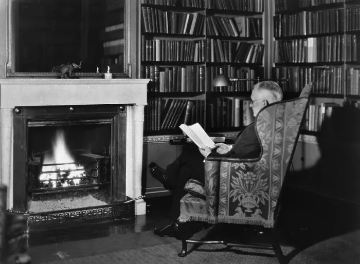 Framed Print : George Eastman Seated In Library Framed Print : George Eastman Seated In Library