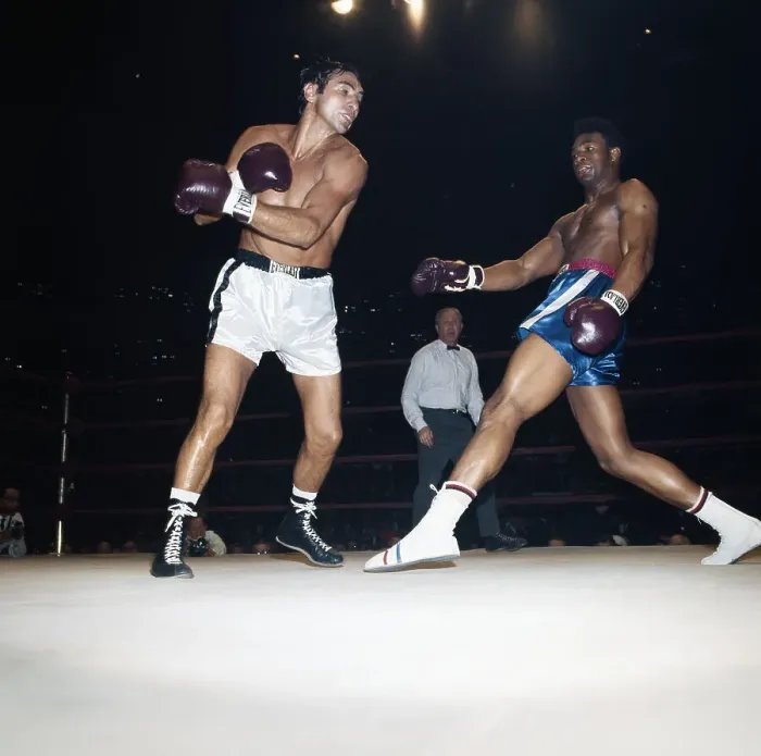 Framed Print : George Foreman and Gregorio Peralta Boxing Framed Print : George Foreman and Gregorio Peralta Boxing