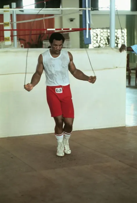 Framed Print : George Foreman Skipping Rope Framed Print : George Foreman Skipping Rope