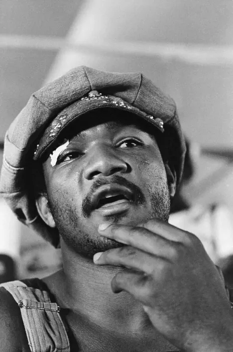 Framed Print : George Foreman Speaking at Press Conference Framed Print : George Foreman Speaking at Press Conference