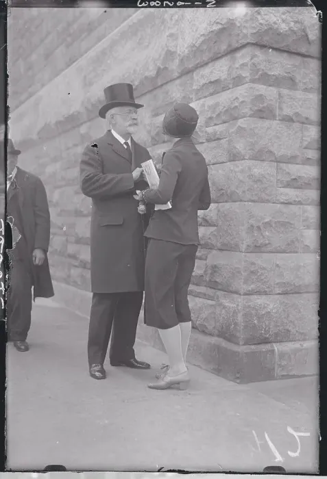 Framed Print : George Foster Peabody Speaking to Reporter Framed Print : George Foster Peabody Speaking to Reporter