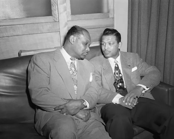 Framed Print : George Gainford and Sugar Ray Robinson Framed Print : George Gainford and Sugar Ray Robinson