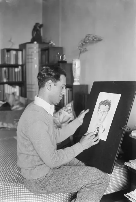 Framed Print : George Gershwin Drawing Framed Print : George Gershwin Drawing