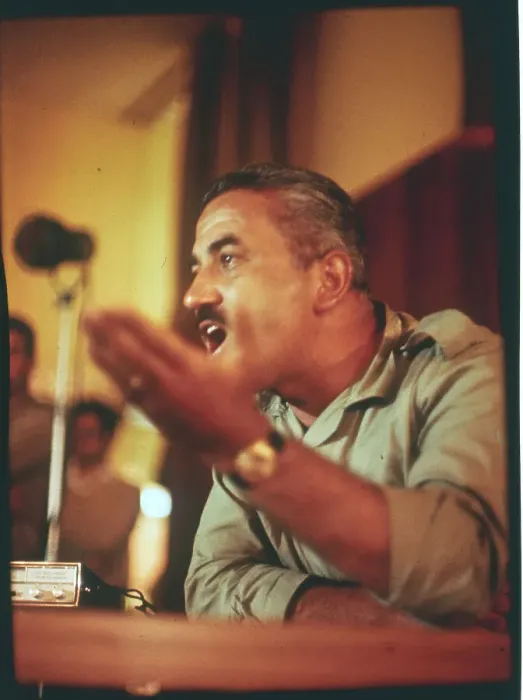 Framed Print : George Habash at Press Conference Framed Print : George Habash at Press Conference