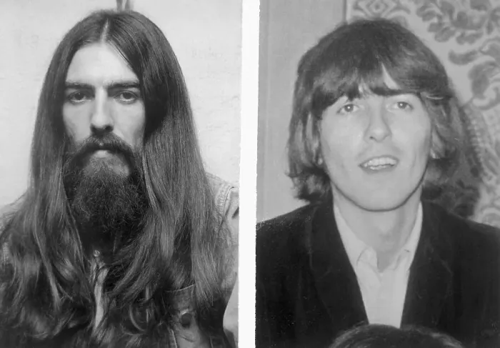 Framed Print : George Harrison with Long Hair Framed Print : George Harrison with Long Hair