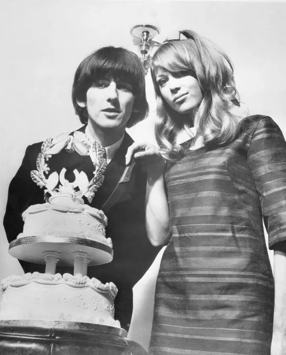 Framed Print : George Harrison and Patti Boyd Harrison Cut Their Wedding Cake Framed Print : George Harrison and Patti Boyd Harrison Cut Their Wedding Cake