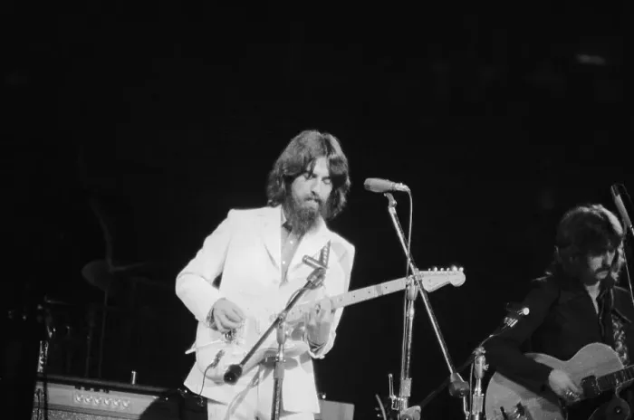 Framed Print : George Harrison Performing in Concert in New York Framed Print : George Harrison Performing in Concert in New York
