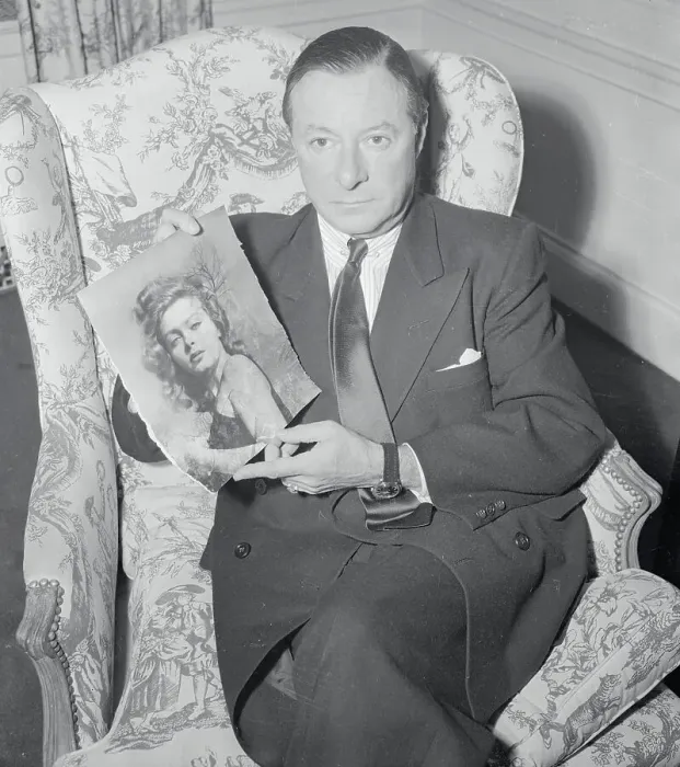 Framed Print : George Jessel Holding Photo of Joan Tyler Framed Print : George Jessel Holding Photo of Joan Tyler