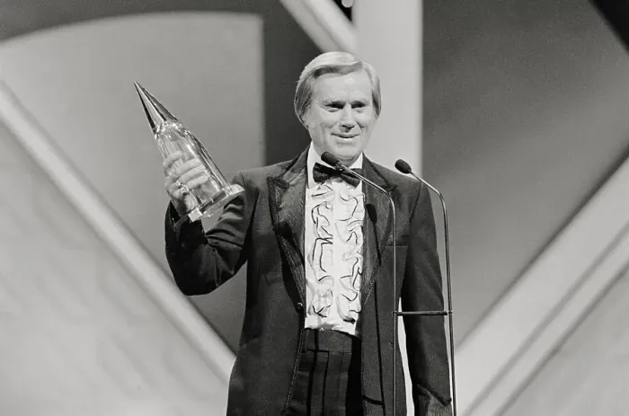 Framed Print : George Jones Holding an Award Framed Print : George Jones Holding an Award