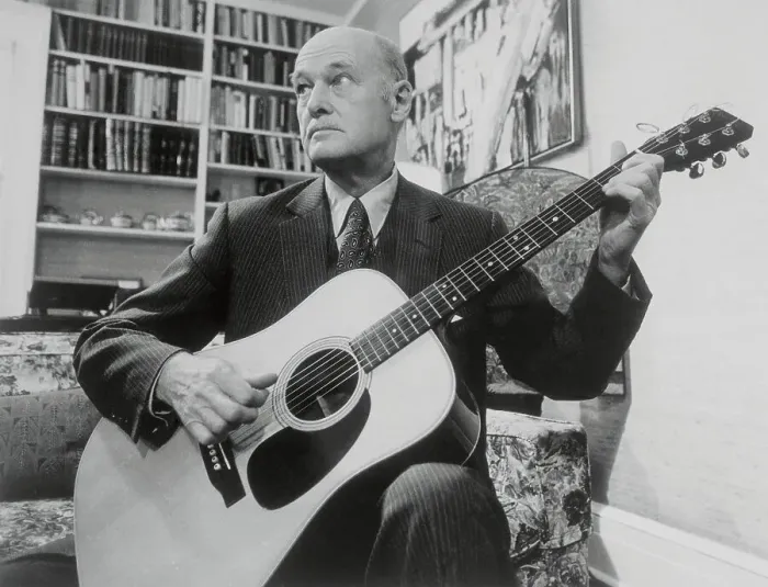 Framed Print : George Kennan Playing Guitar