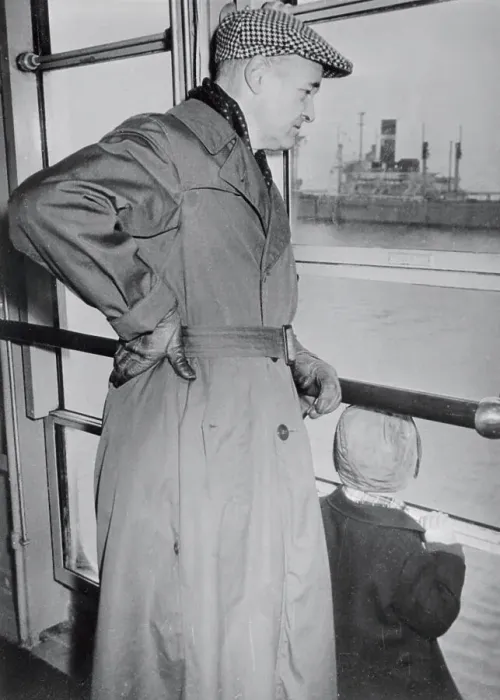 Framed Print : George Kennan and Son Look Out from Ship's Deck Framed Print : George Kennan and Son Look Out from Ship's Deck