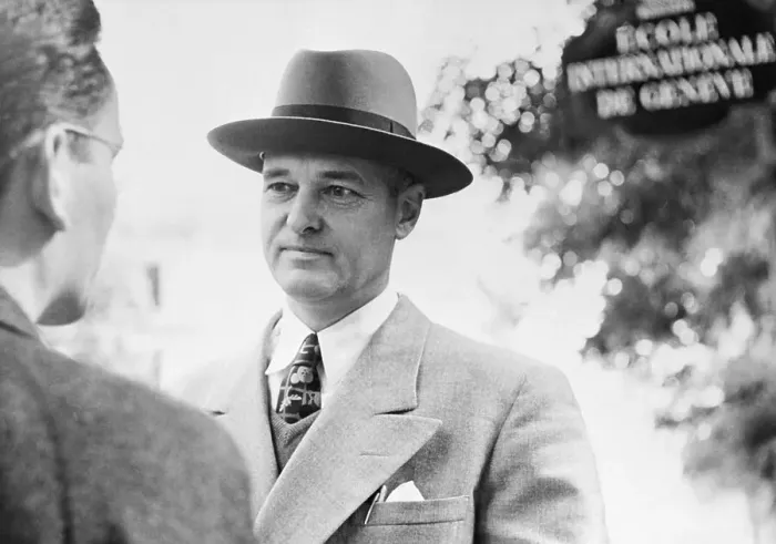 Framed Print : George Kennan Talking to Reporters Framed Print : George Kennan Talking to Reporters