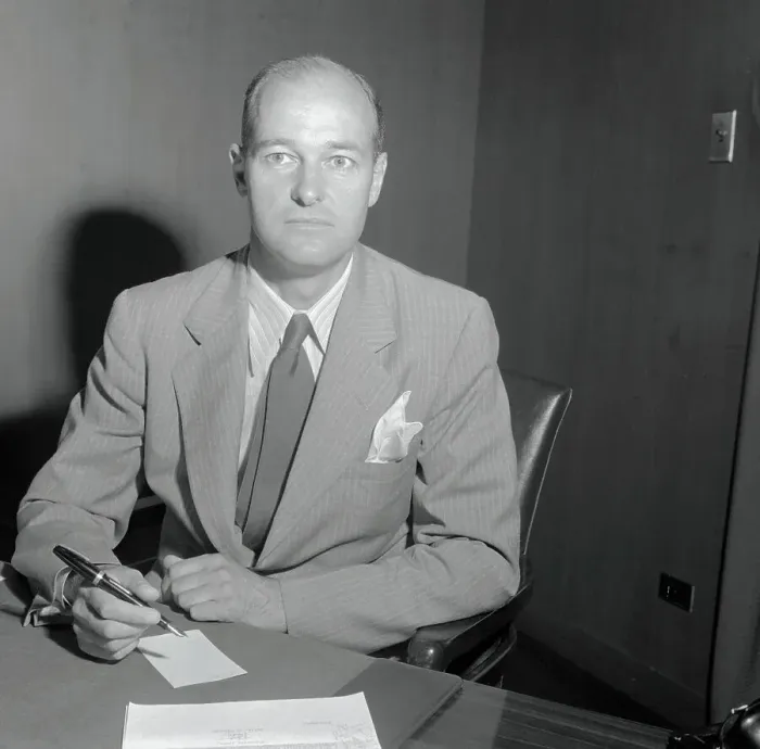 Framed Print : George Kennan Writing at Desk Framed Print : George Kennan Writing at Desk