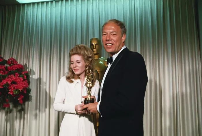 Framed Print : George Kennedy Receiving Oscar from Patty Duke Framed Print : George Kennedy Receiving Oscar from Patty Duke
