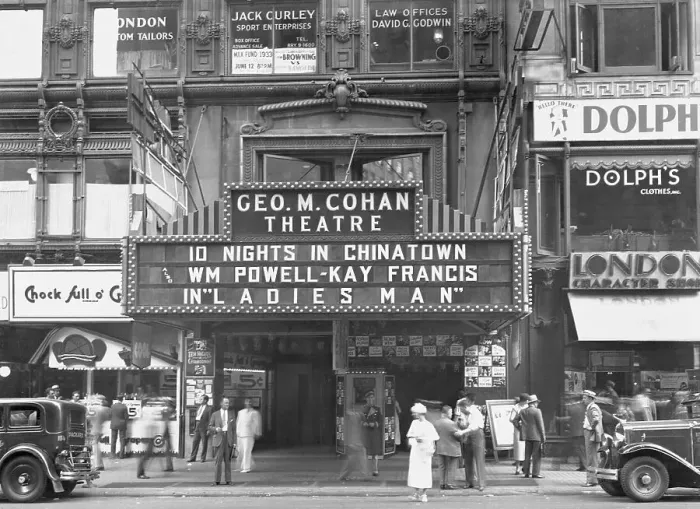Framed Print : George M. Cohen Theater in New York City Framed Print : George M. Cohen Theater in New York City
