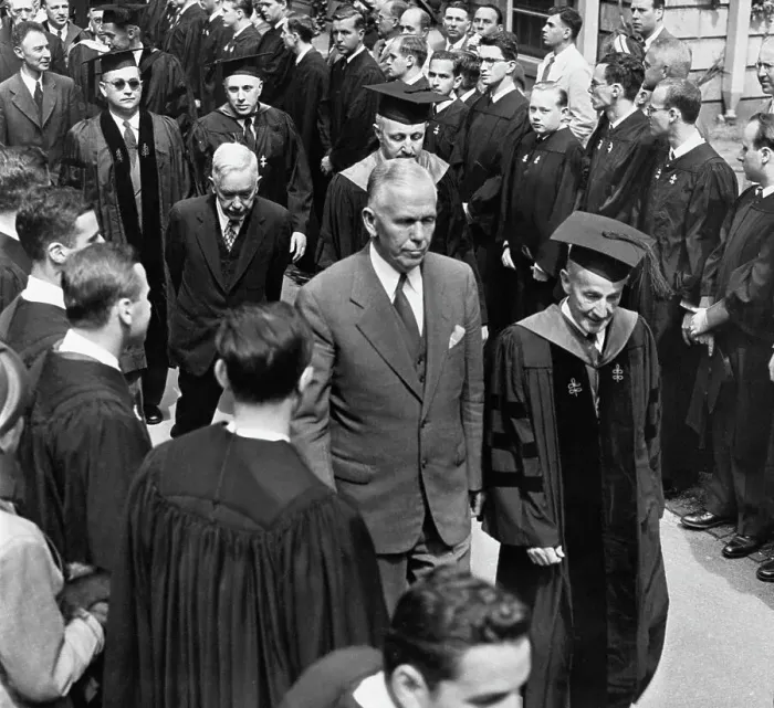 Framed Print : George Marshall Receiving Honor at Harvard Framed Print : George Marshall Receiving Honor at Harvard