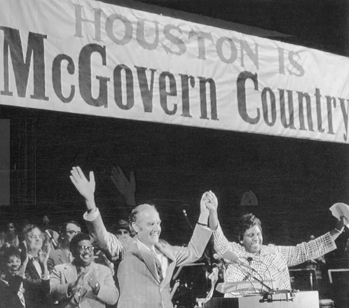 Framed Print : George McGovern and Barbara Jordan Receiving Applause Framed Print : George McGovern and Barbara Jordan Receiving Applause
