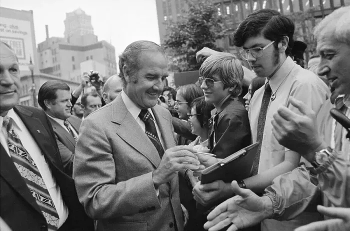 Framed Print : George McGovern and Edward Kennedy During Campaign Framed Print : George McGovern and Edward Kennedy During Campaign