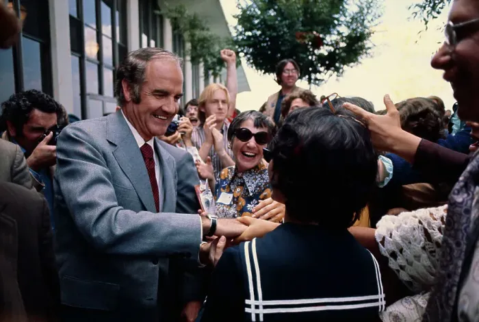 Framed Print : George McGovern Shaking Hands with Supporters Framed Print : George McGovern Shaking Hands with Supporters