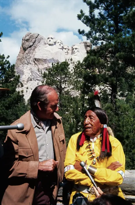 Framed Print : George McGovern Talking with Ben Black Elk Framed Print : George McGovern Talking with Ben Black Elk