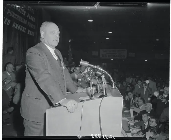 Framed Print : George Meany Giving a Speech Framed Print : George Meany Giving a Speech