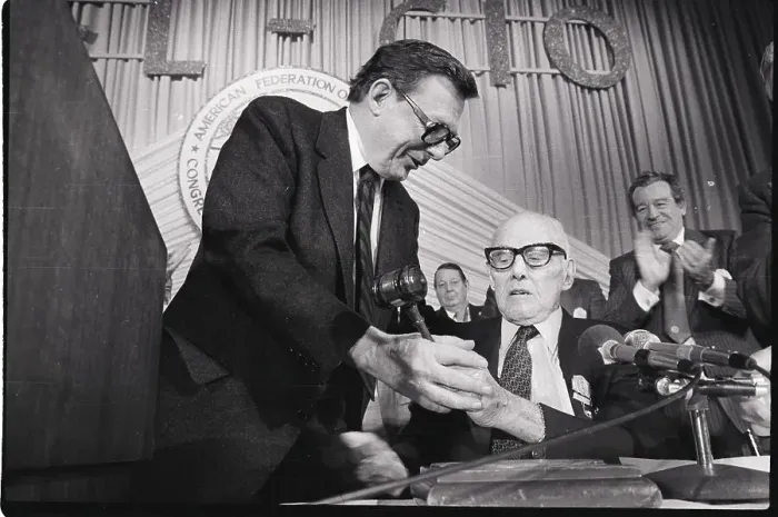 Framed Print : George Meany Passes AFL-CIO Gavel to Lane Kirkland Framed Print : George Meany Passes AFL-CIO Gavel to Lane Kirkland