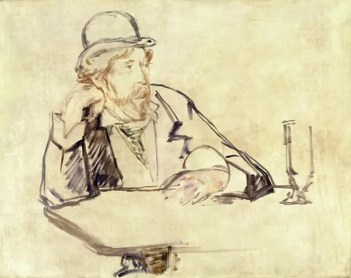 Framed Print : George Moore (1852-1933) At The Café Framed Print : George Moore (1852-1933) At The Café
