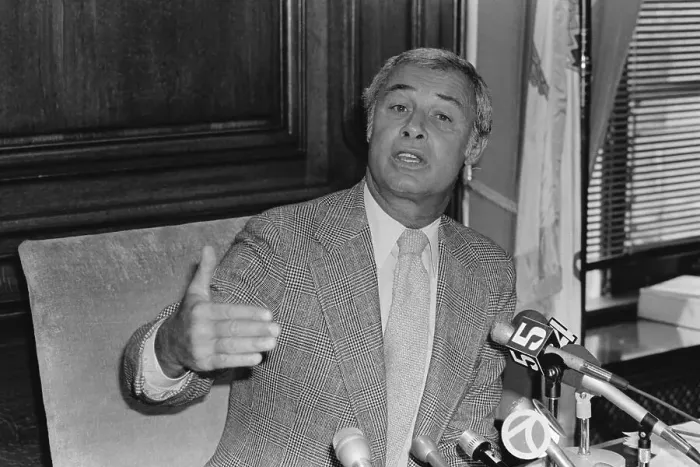 Framed Print : George Moscone Talking, Gesturing;News C Framed Print : George Moscone Talking, Gesturing;News C