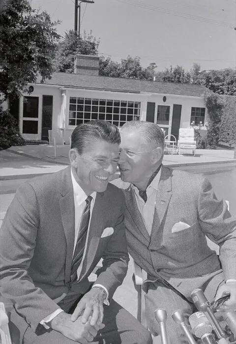 Framed Print : George Murphy Whispering to Ronald Reagan Framed Print : George Murphy Whispering to Ronald Reagan