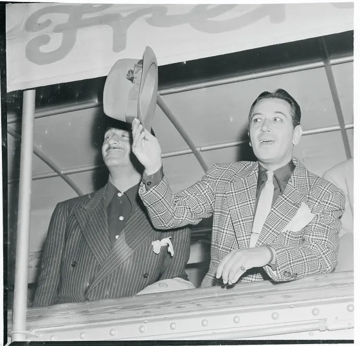 Framed Print : George Raft Aboard Framed Print : George Raft Aboard